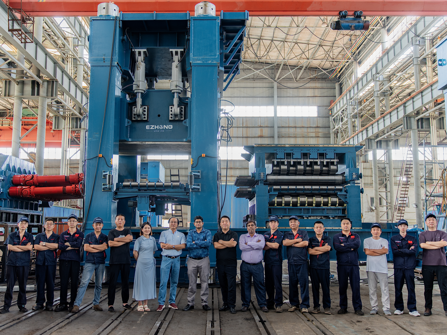 The 40*1650 CNC 13r hot plate leveller machine was designed and manufactured by EZHONG for JSL