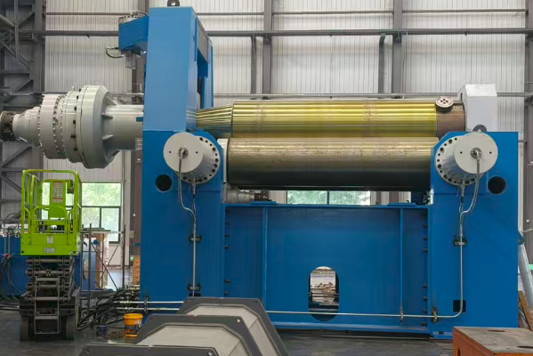 EZHONG 160×3500 Large Three-Roll Plate Rolling Machine Completed Assembly